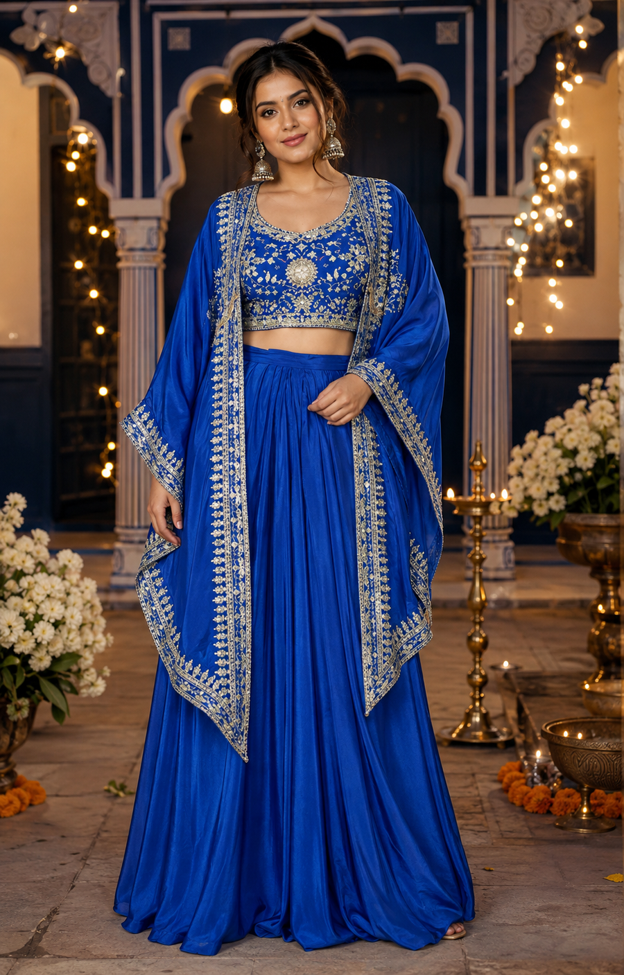Stunning Royal Blue Partywear Set