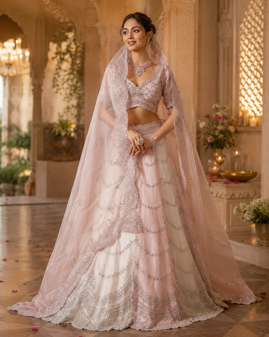 Blush Blossom Bridal Lehenga