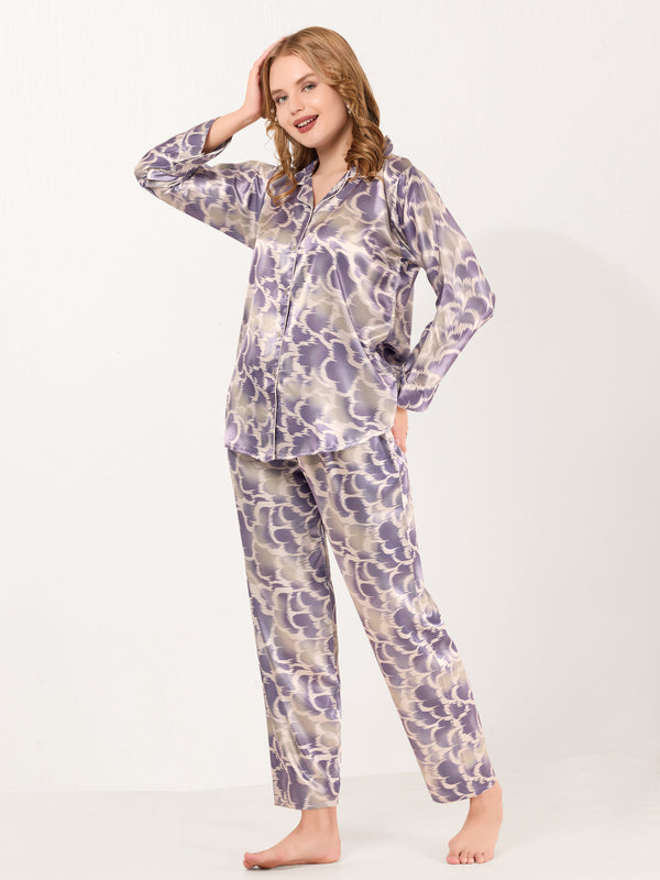 Lavender Haze Satin Pajama Set