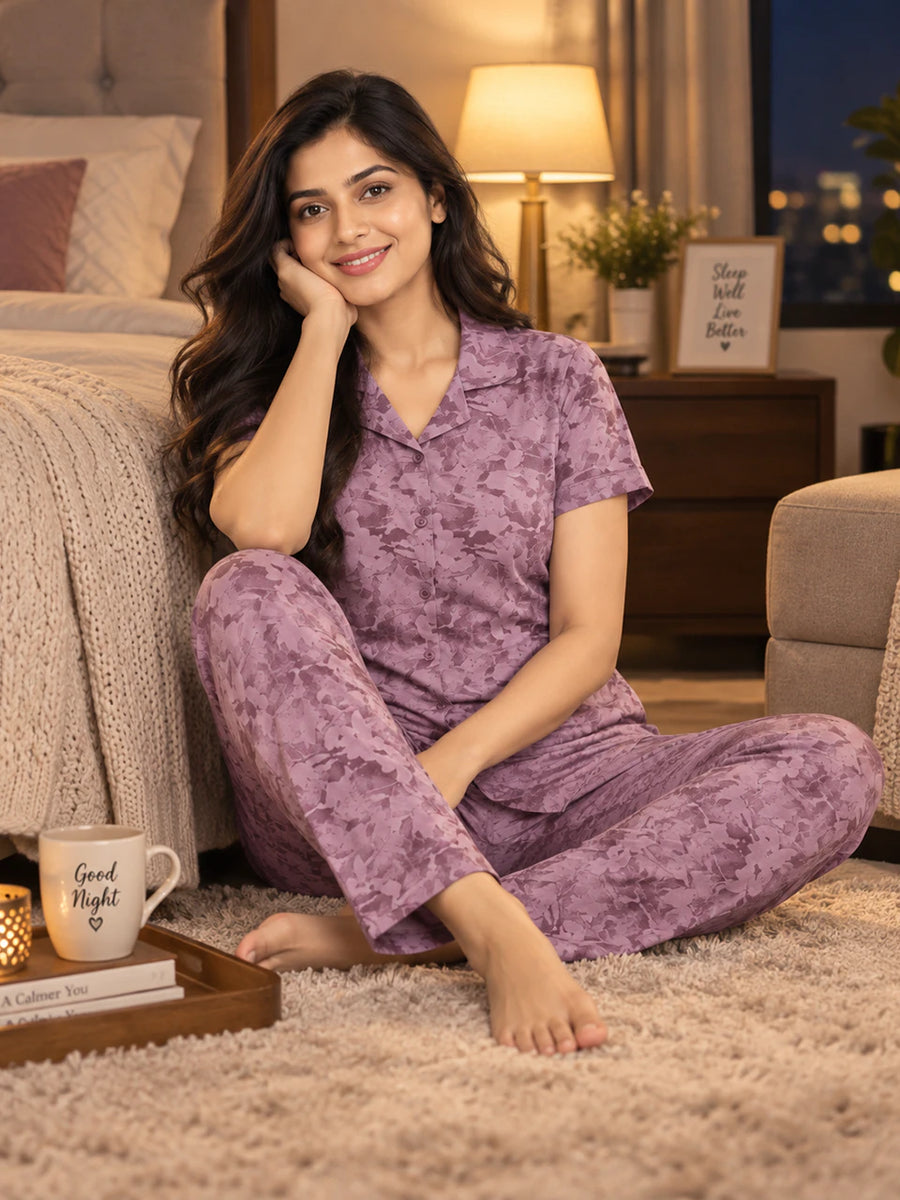 Mauve Bloom Comfort Lounge Set