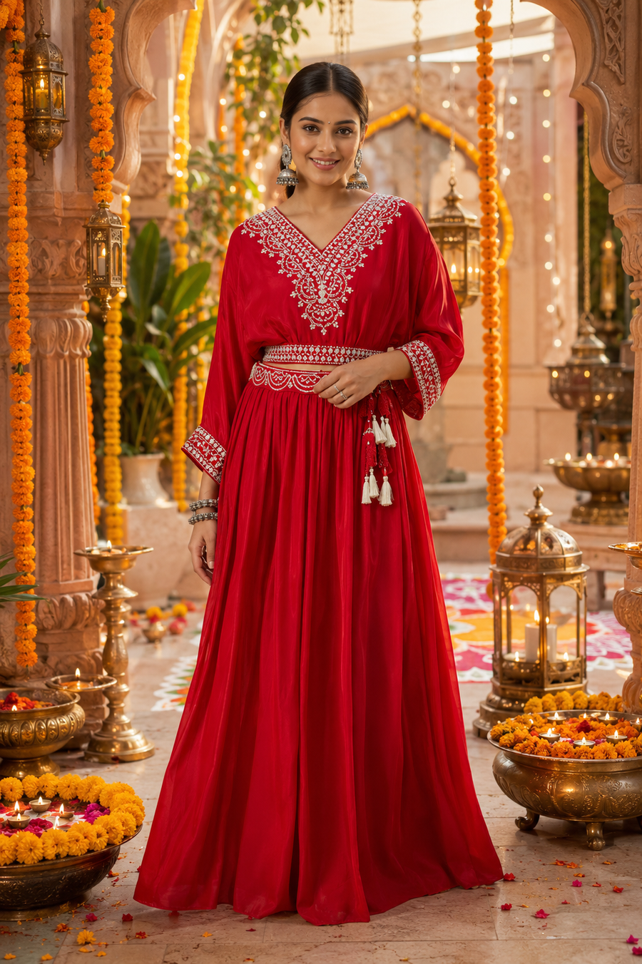 Magenta Pearl Sequin Elegance Set