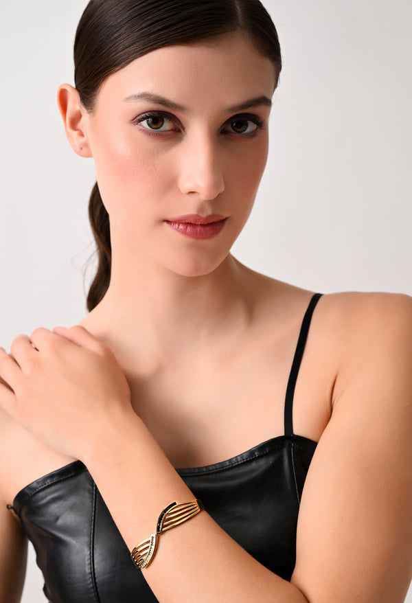 Gold-Plated American Diamond Bangle