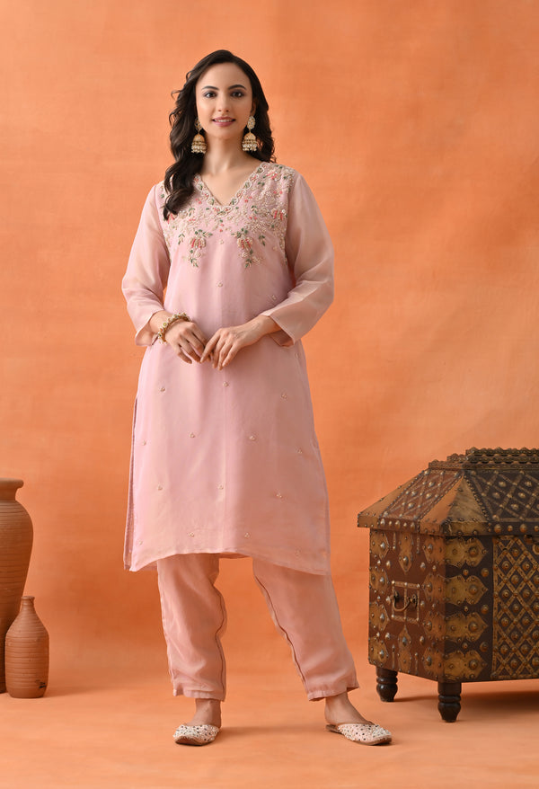 Pastel Pink Pearl Glow Suit
