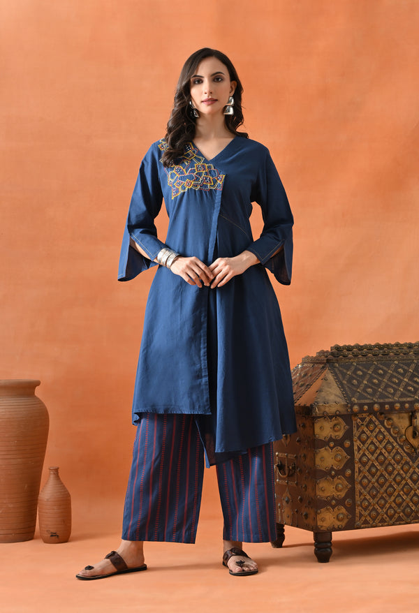 Blue Pearl Thread Co-ord Set