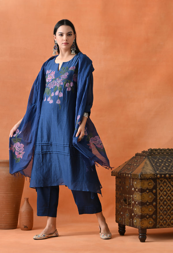 Blue Blossom A-Line Suit