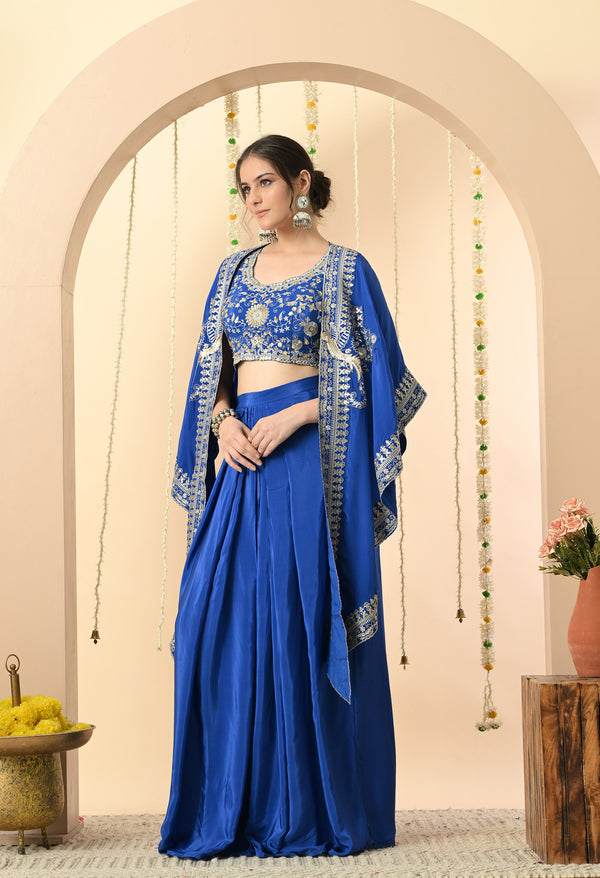 Stunning Royal Blue Partywear Set