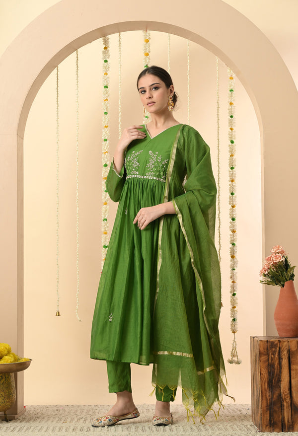 Sparkling Green Grace Party Suit