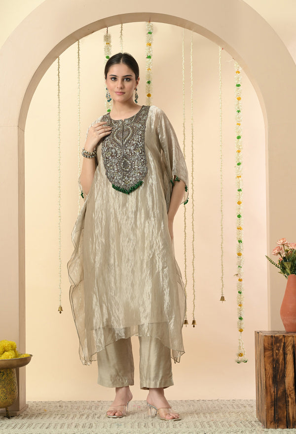 Grey Glamour Kaftan Set
