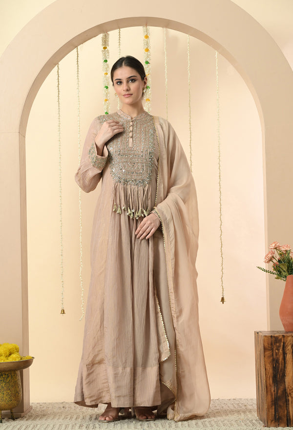 Champagne Gold Floor Length Suit