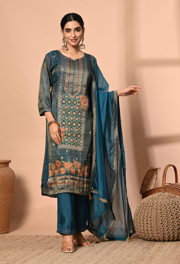Elegant Steal Blue Suit