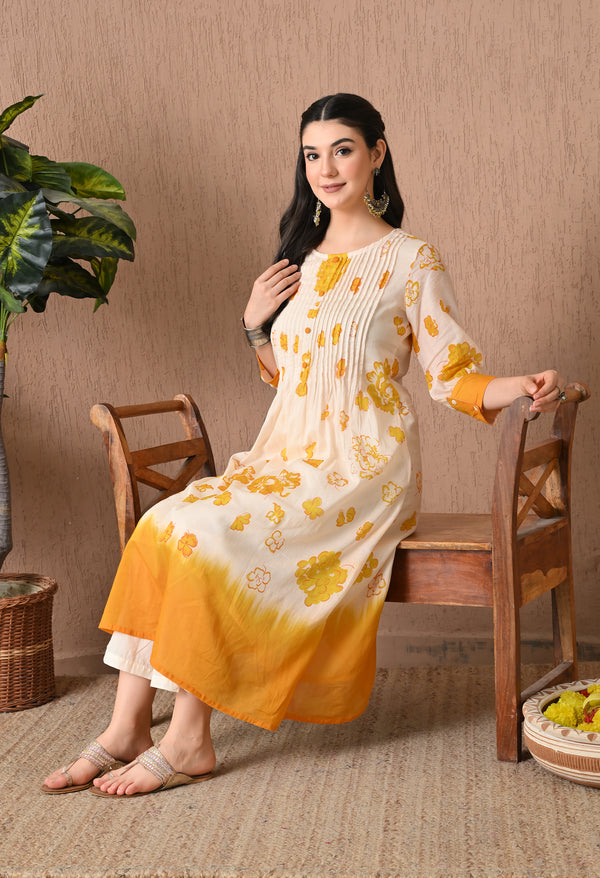 Floral Delight Long Frock Set