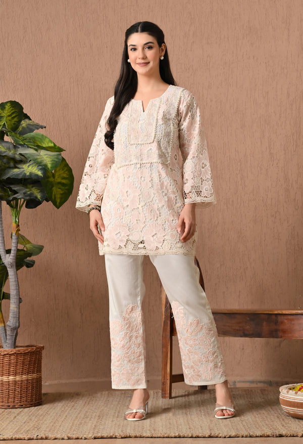 Charming Creamy Frock Co-ord Delight