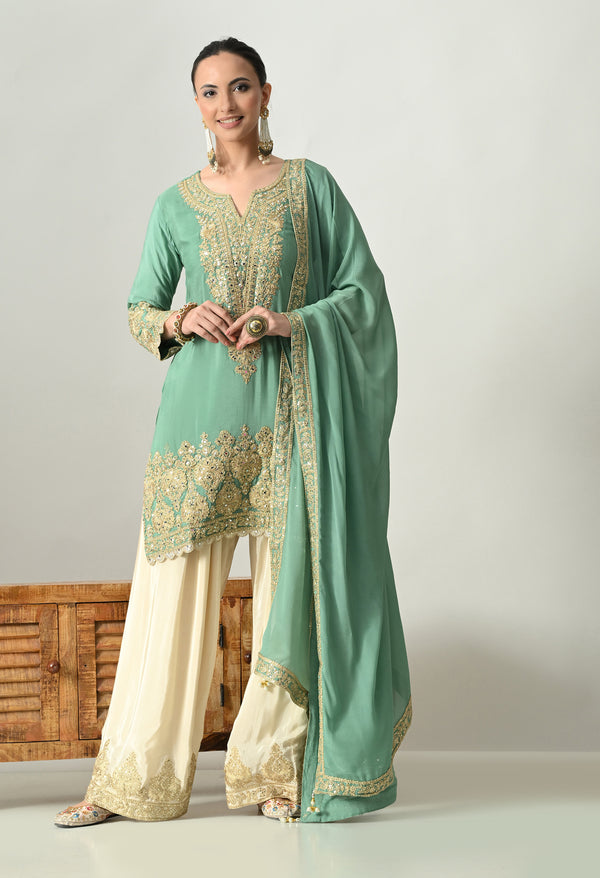 Sparkling Mint Green Party Suit