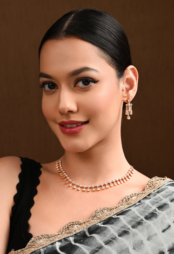 Elegant Rose Gold Jewelry Set