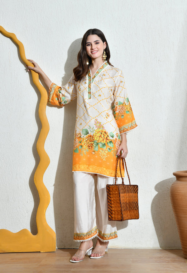 Sunny Blossom Muslin Co-Ord Set