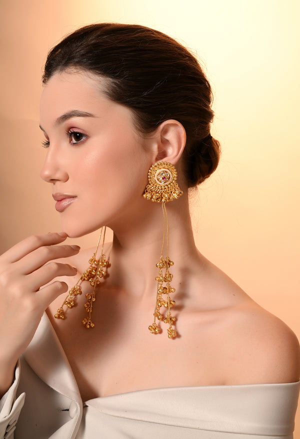 Royal Heritage Long Jhumka Earrings