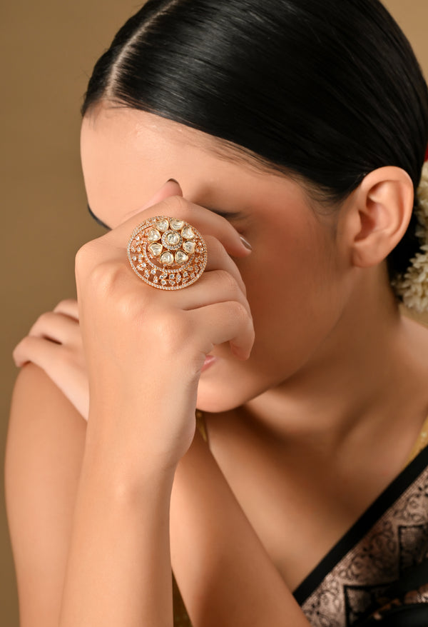 Radiant Blossom Hand Ring