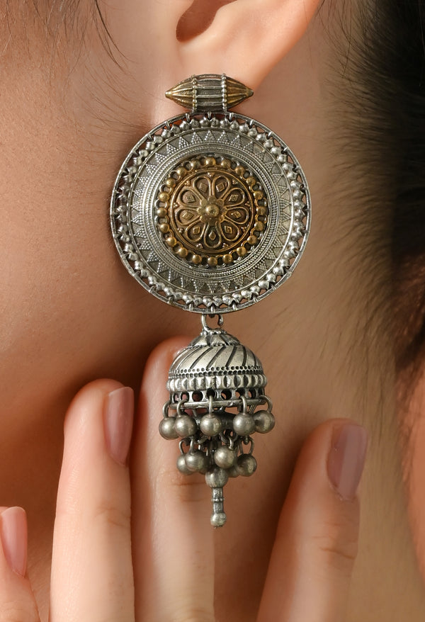 Antique Silver Glow Jhumkas