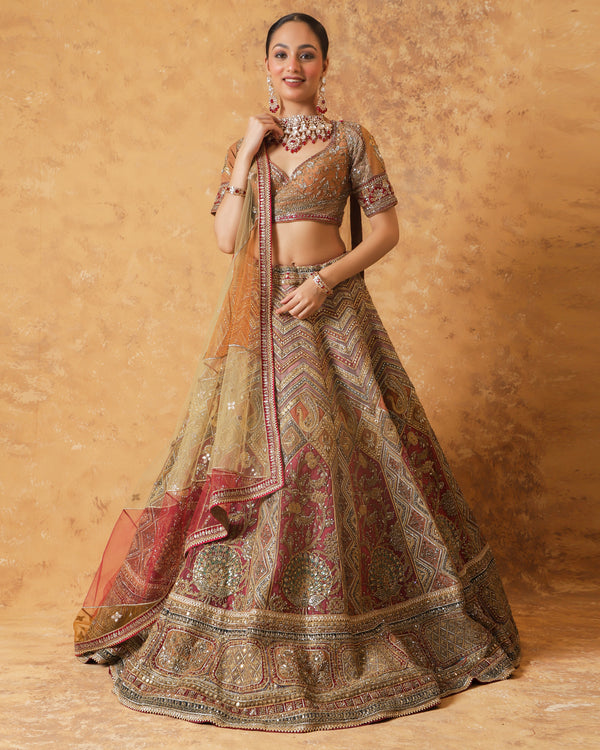 Regal Harmony Multicolor Bridal Lehenga