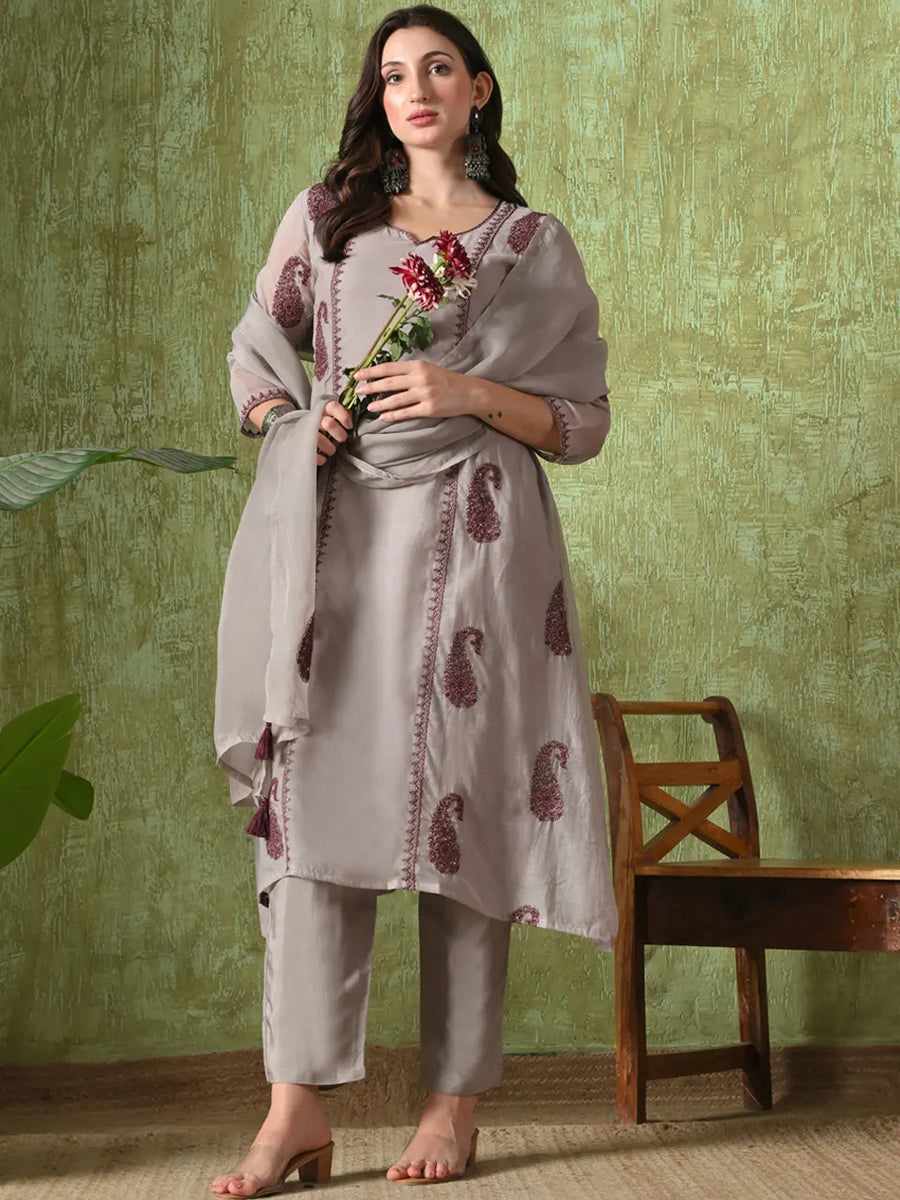 Rosy Charm A-Line Suit Set